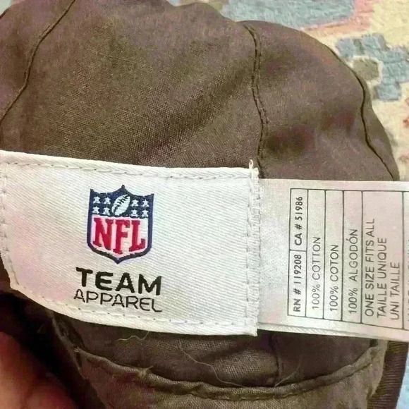 100% cotton football shaped toddler nfl Cleveland browns hat toddlerboy one size - Picture 4 of 4